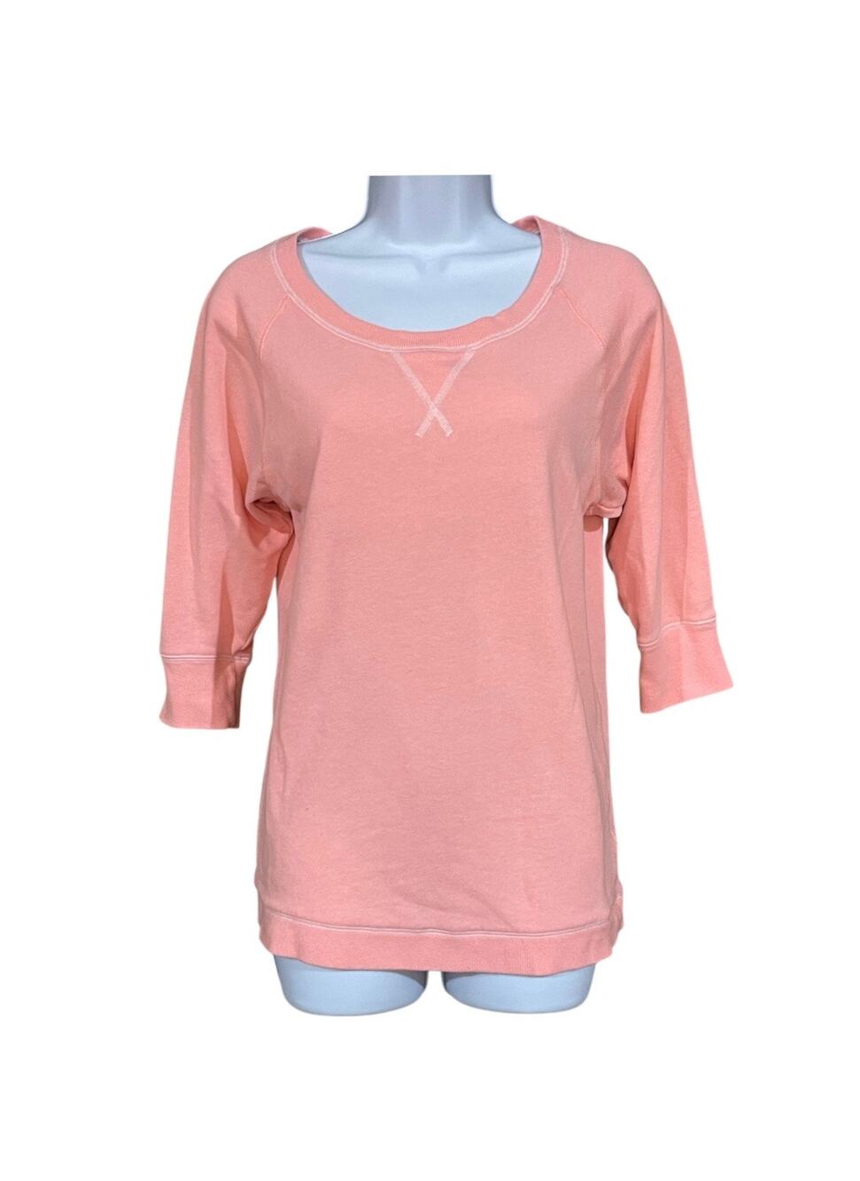 Victoria's Secret Sweatshirt Peach 3/4 Sleeve Small